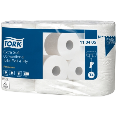 Tork ekstra miękki papier toaletowy w rolce konwencjonalnej, 4 warstwowy